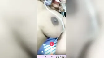 GF Showing Her Big Tits And Dripping Pussy On Video