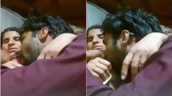 Husband Sucking And Drinking Milk From Wife's Heavy Boobs