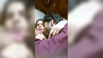 Husband Sucking And Drinking Milk From Wife's Heavy Boobs
