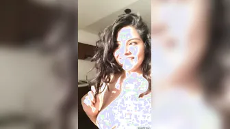 Sexy Nri GF Flashing Her Tits During Video Chat