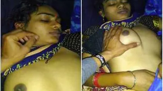 Desi Wife Getting Her Soft Boobs Pressed Hard By Horny Husband