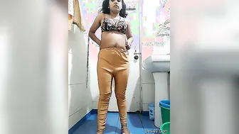 Bhabhi Stripping Naked Showing Off Wet Pussy And Natural Boobs