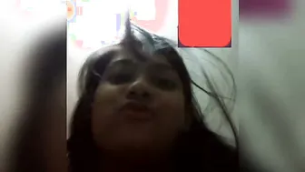 Busty Babe Showing Off Her Huge Tits On Video Call Session