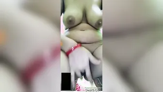 Busty GF Playing With Her Big Tits On Camera At Home