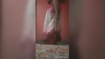 Married Boudi Getting Naked Recording Herself At Home Part 2
