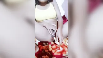 Naughty GF Pleasuring Herself With Banana In Bedroom
