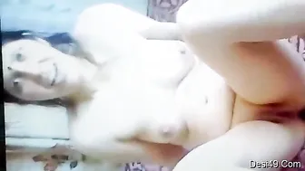 Horny Married Woman Flashing Her Big Tits And Shaved Pussy For Me