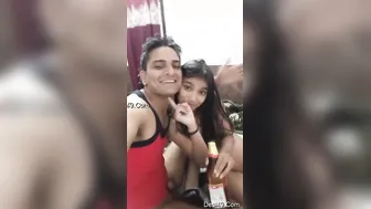 My GF Getting Tipsy And Naughty Drinking With Me At Home