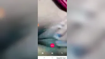 Cheating Wife Showing Her Tight Pussy To Lover On Late Night Call