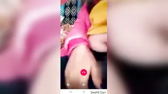 Cheating Wife Showing Her Tight Pussy To Lover On Late Night Call