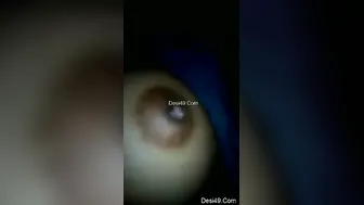 Village GF Exposing Her Natural Tits On Camera Shyly
