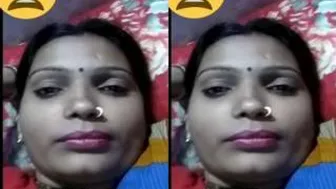 Village Wife Flashing Her Big Tits On Video Call For Lover