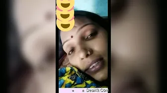 Village Wife Flashing Her Big Tits On Video Call For Lover