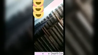 Village Wife Flashing Her Big Tits On Video Call For Lover