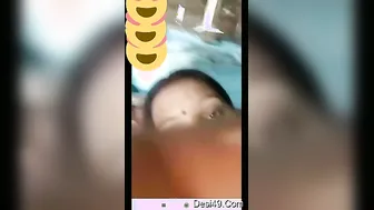 Village Wife Flashing Her Big Tits On Video Call For Lover