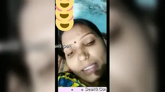 Village Wife Flashing Her Big Tits On Video Call For Lover