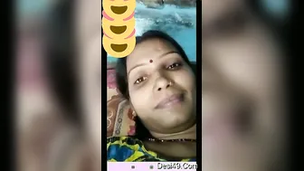 Village Wife Flashing Her Big Tits On Video Call For Lover
