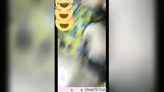 Village Wife Flashing Her Big Tits On Video Call For Lover