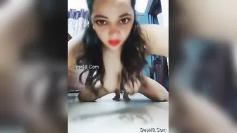 Indian Girl Squatting And Pissing While Recording Herself