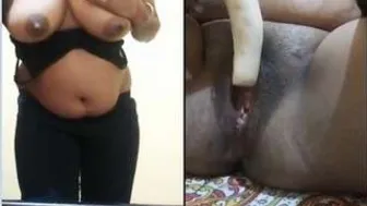 Married Bhabhi Playing With Her Tits And Fingering With Veggie