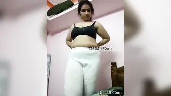 Telugu GF Undressing And Showing Her Tits And Pussy Close