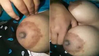 Horny Married Bhabhi Playing With Her Big Soft Tits At Home