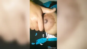 Horny Married Bhabhi Playing With Her Big Soft Tits At Home