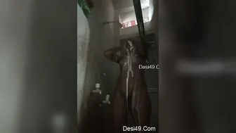 Village Wife Bathing Naked Recording Herself To Earn Money