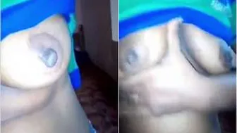 Bhabhi Teasing Hubby Squeezing And Fondling Her Soft Boobs