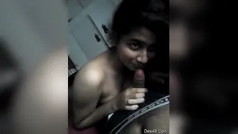 Desi Babe Giving Boyfriend Slow Teasing Handjob On Camera