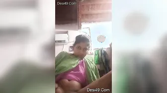 Village Bhabhi Spreading Legs Wide Fingering Her Wet Pussy