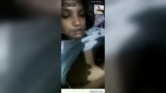 Naughty GF Flaunting Her Tits And Dripping Pussy Alone