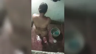 Telugu Wife Caught Naked Bathing On Hidden Camera In Bathroom
