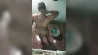 Telugu Wife Caught Naked Bathing On Hidden Camera In Bathroom