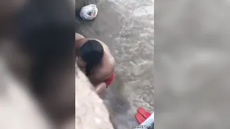 Desi Married Woman Bathing Secretly Filmed Without Her Knowing