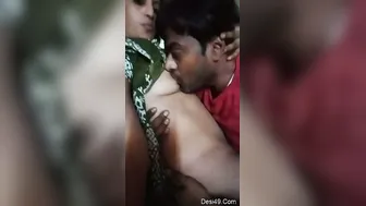 Hubby Sucking His Hot Bhabhi Wife's Natural Boobs At Home Alone