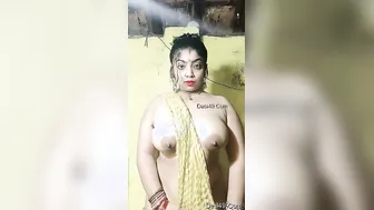 My Horny Desi Wife Stripping Naked For Me In Our Bedroom Today