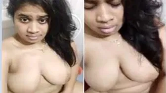 Amateur Indian Girl Masturbating And Recording Selfie For Me