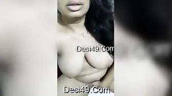 Amateur Indian Girl Masturbating And Recording Selfie For Me