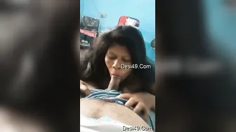 Horny Indian Wife Sucking My Cock Till I Cum In Her Mouth