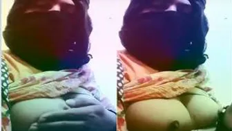 Young Desi Babe Teasing With Her Perky Tits On Camera For Me