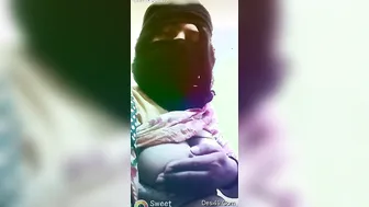 Young Desi Babe Teasing With Her Perky Tits On Camera For Me