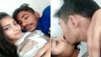Young Indian Couple Making Out And Groping Each Other In Bedroom