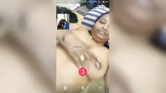 Horny Wife Flashing Her Big Tits For Me During Our Video Call
