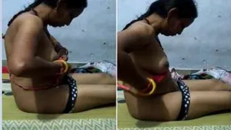 Married Woman Getting Dressed After Intense Fucking At Home