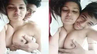 Sucking On My GFs Soft Tits While Recording Everything