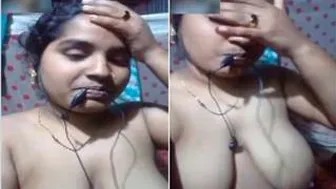 Shy Married Bhabhi Finally Showing Her Beautiful Boobs To Lover