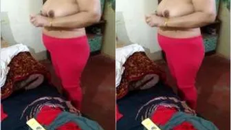 Sexy Desi Wife Slowly Dressing Up After Getting Fucked Good