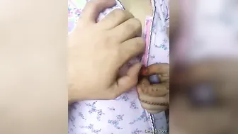 My Wife Letting Me Squeeze And Press Her Soft Boobs At Home