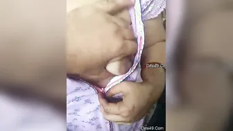 My Wife Letting Me Squeeze And Press Her Soft Boobs At Home